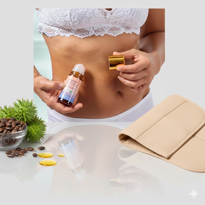 Huile de Ricin Biologique & Roller Quartz Rose