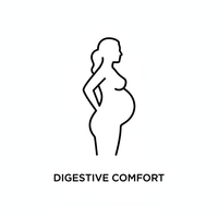 Icône ballonnement femme de profil