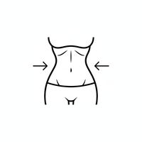 Icône ventre plat taille marquée